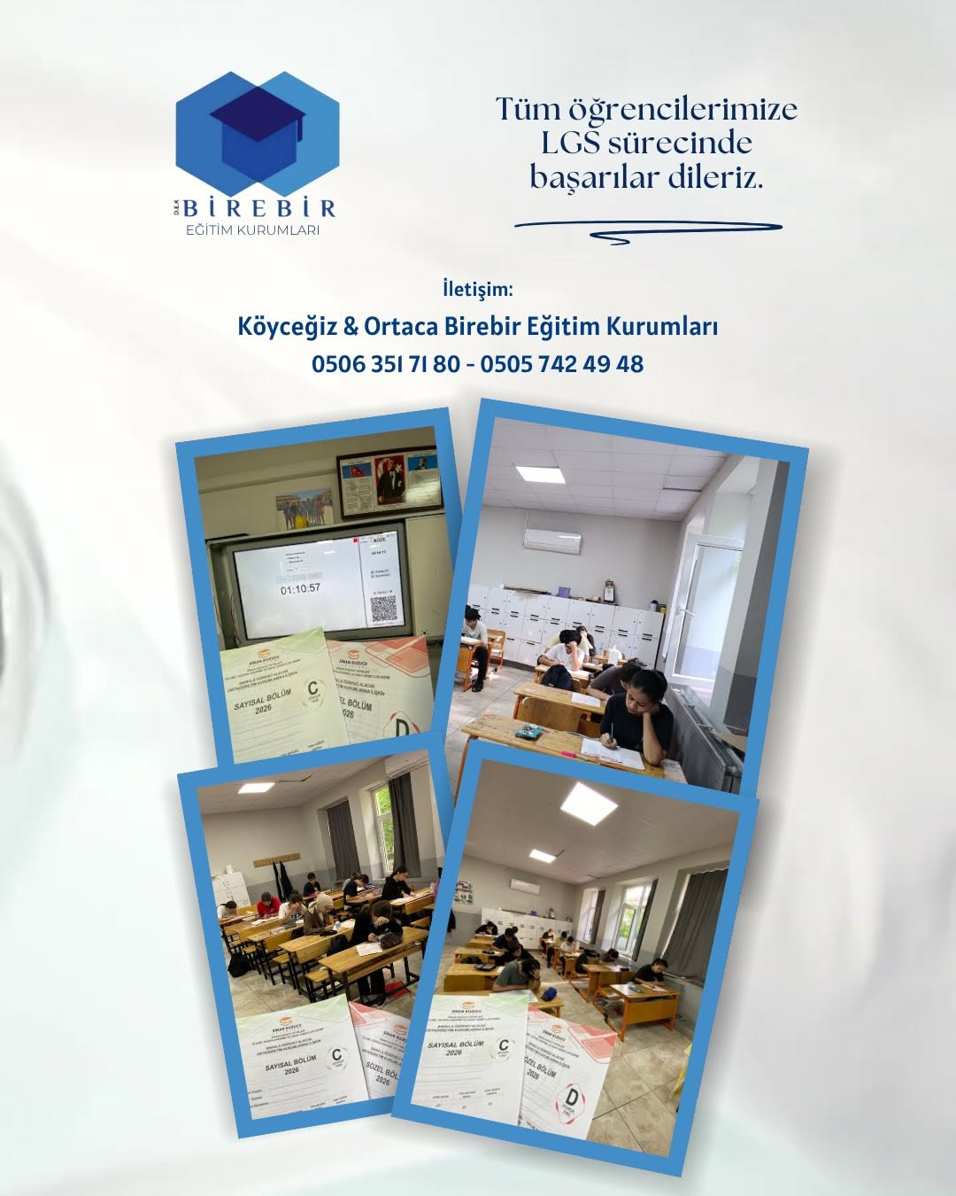 📍 Köyceğiz Atatürk Ortaokulu’nda PROVA Sınavı Heyecanı!

Öğrencilerimiz Türkiye Geneli PROVA Deneme Sınavı ile başarı yolunda önemli bir adım daha attı.
Gerçek sınav atmosferinde ter döken tüm öğrenci
